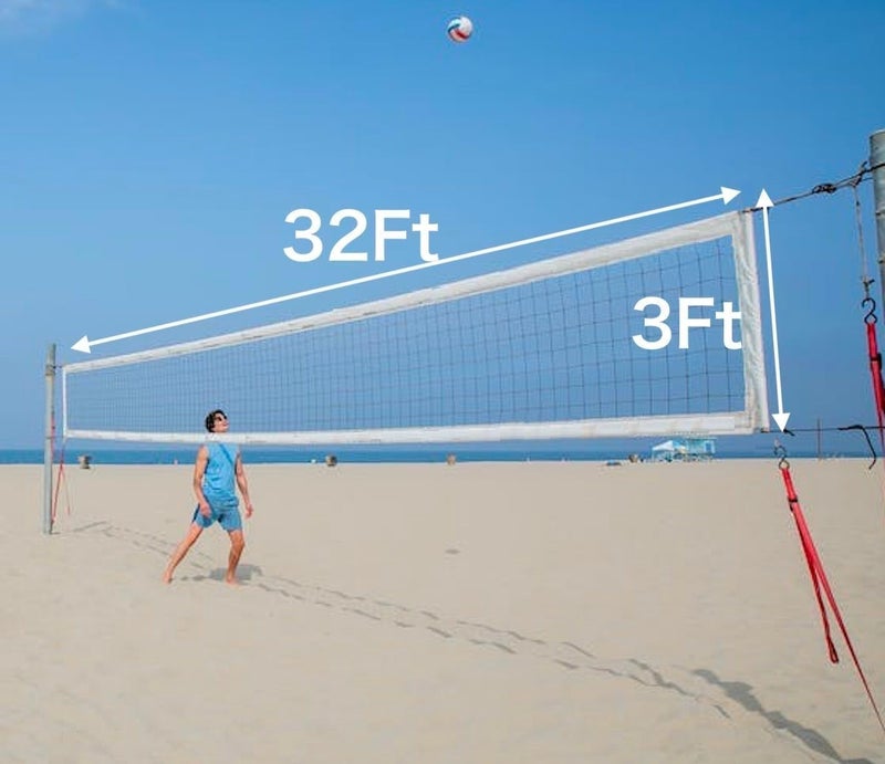 CVT Professional Volleyball Net Outdoor Heavy Duty with Aircraft Steel Cable 32X3Ft Villeyball Official Size Best Voleybol Vollyball Net Heavy Duty Volley Ball Net Volleyball Nets Volleyball Ball Net Only - Image 2